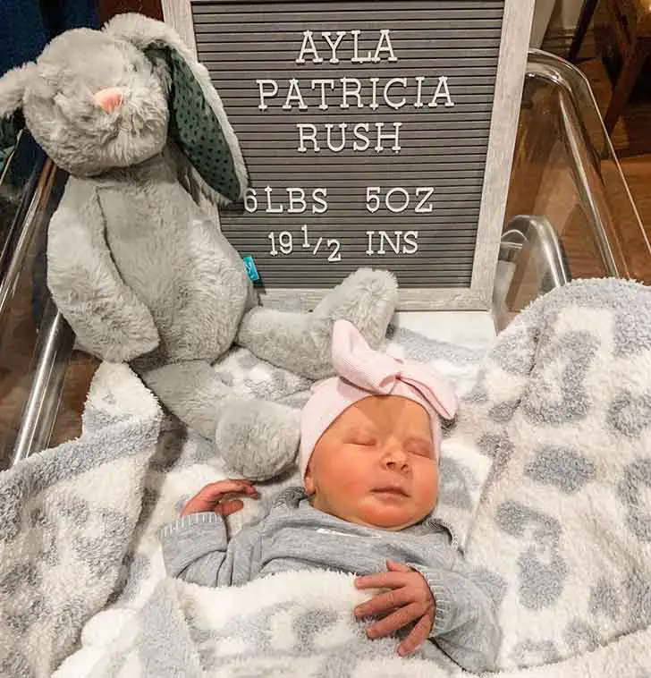 Lauryn Rush shared the photo of her newborn daughter Ayla Rush on her Instagram