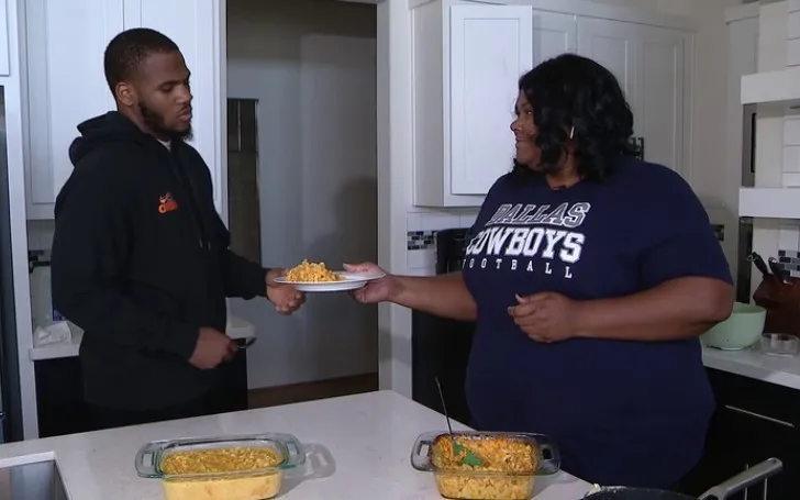 Micah is a fan of his mom Sherese's cooking