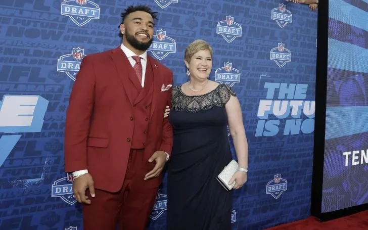 Christine and Derek Barnett at 2017 NFL Draft