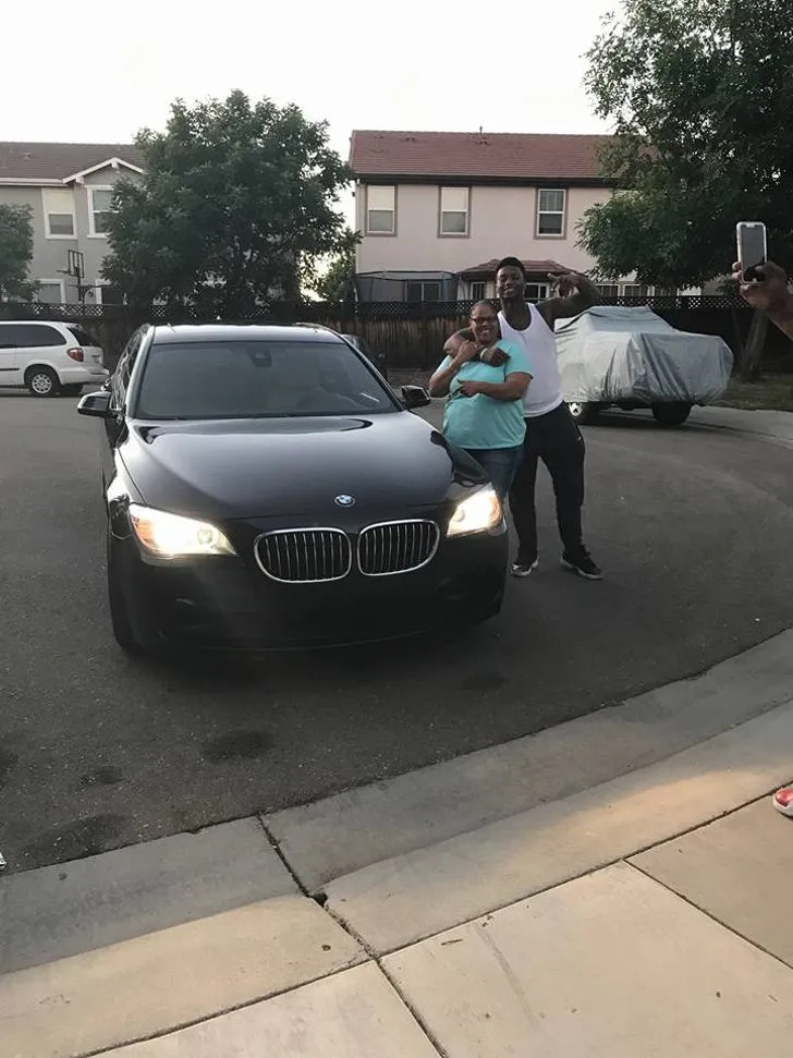 Alise was gifted a car by her son