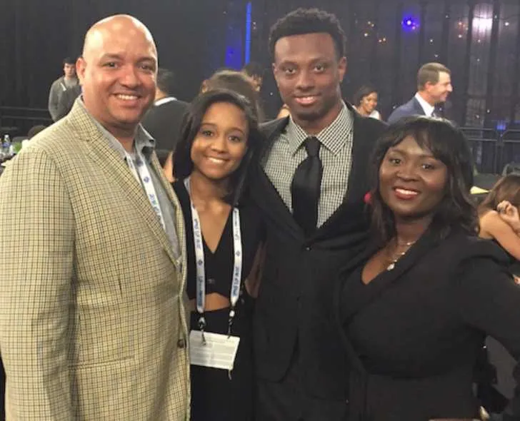 Tim Apple with his son Eli Apple, ex wife Annie and daughter Jordan