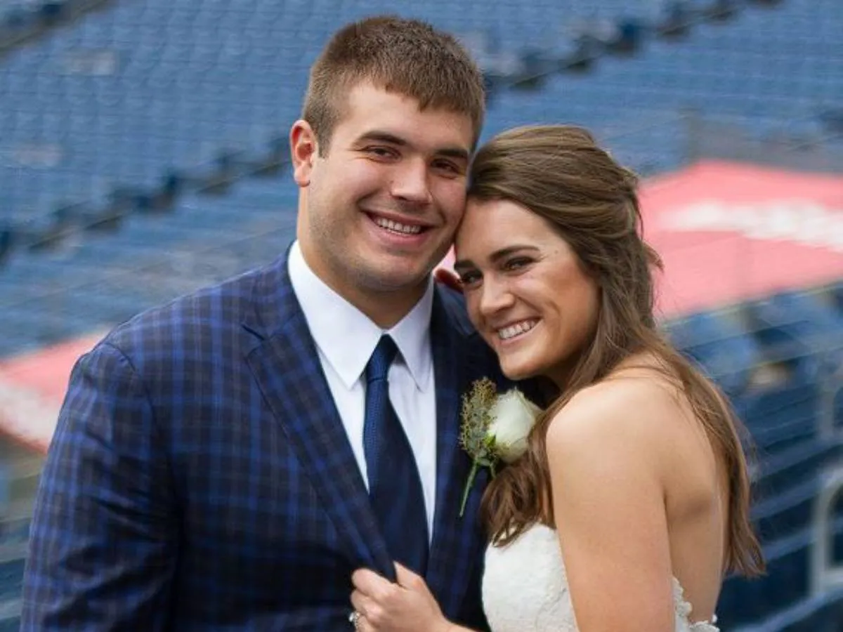 Caitlyn Riley with her husband Jack Conklin.