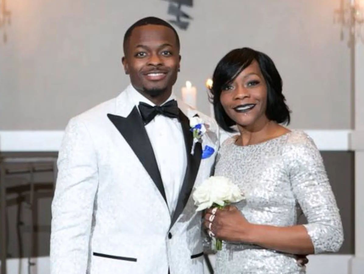 Marquise Goodwin and his mother Tamina Goodwin