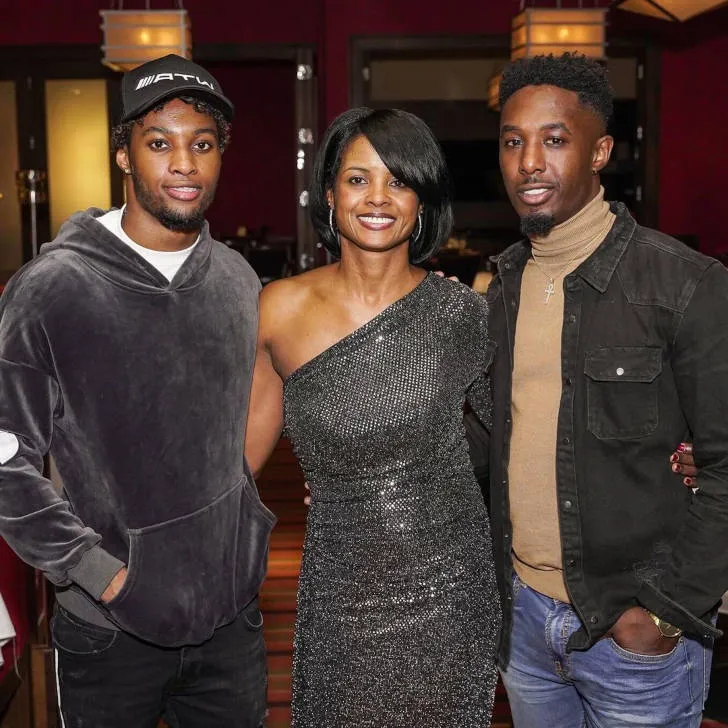 Nicole Ward and her sons, Paul J Ward and Denzel Ward