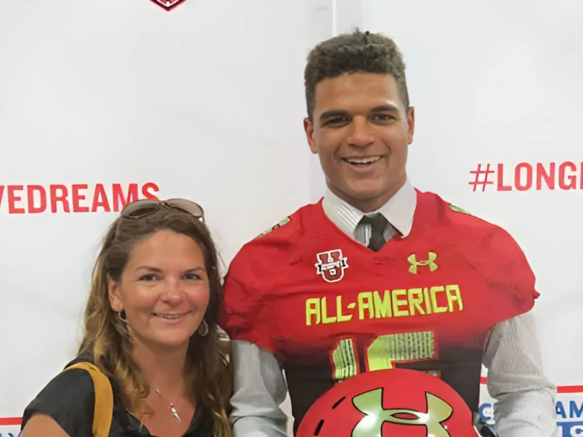 Minkah Fitzpatrick with his mother, Melissa Fitzpatrick