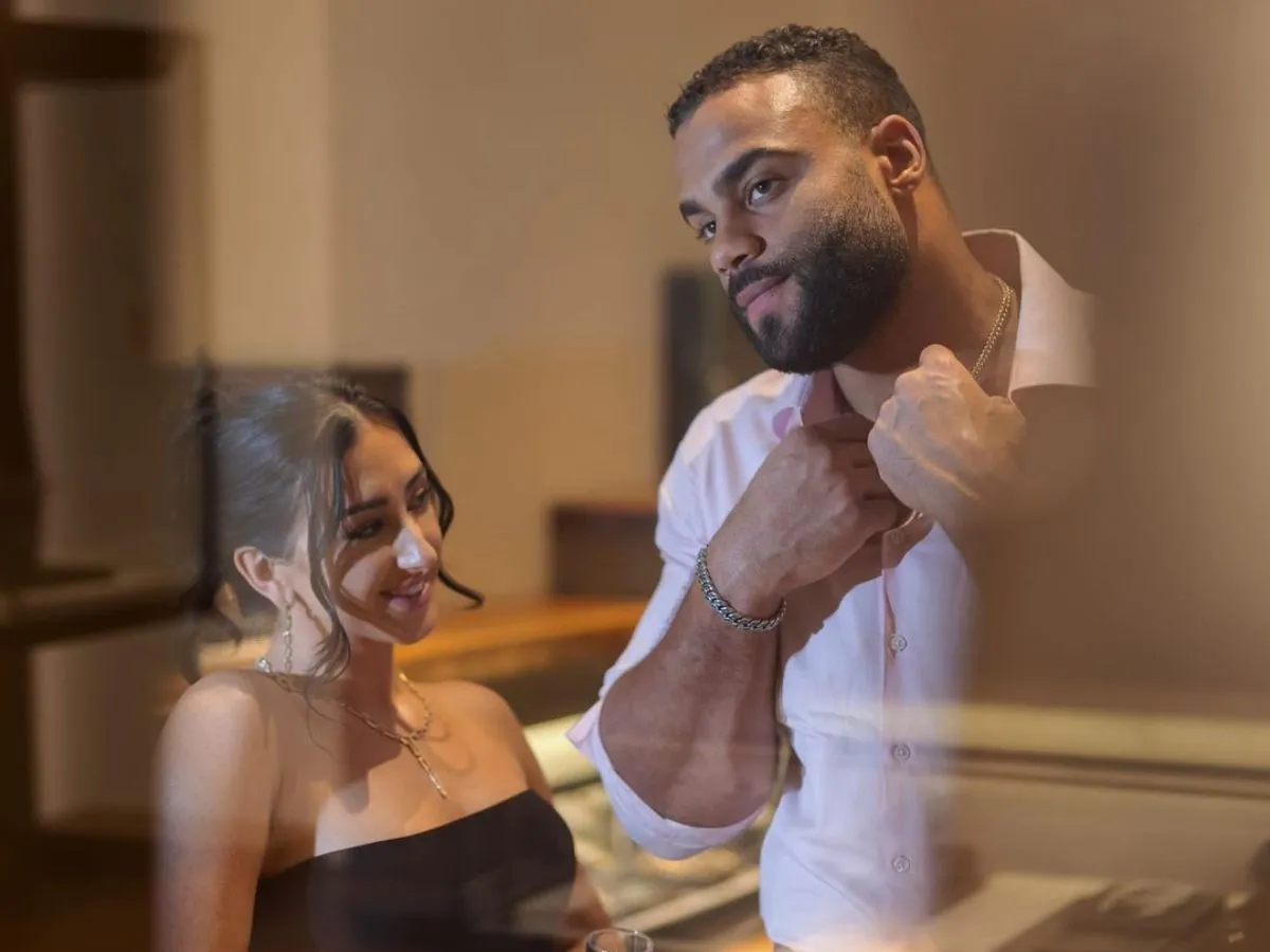 Solomon Thomas with his current girlfriend Elle Grunwald