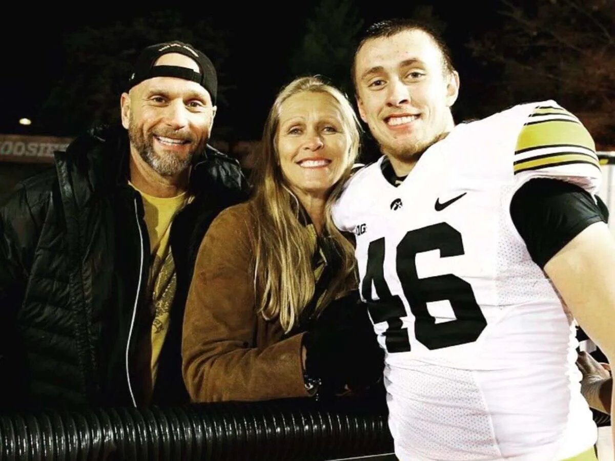 George Kittle with his mother and father
