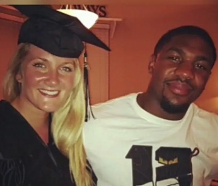 Jerry Hughes Jr and Meghan Hughes during their college years