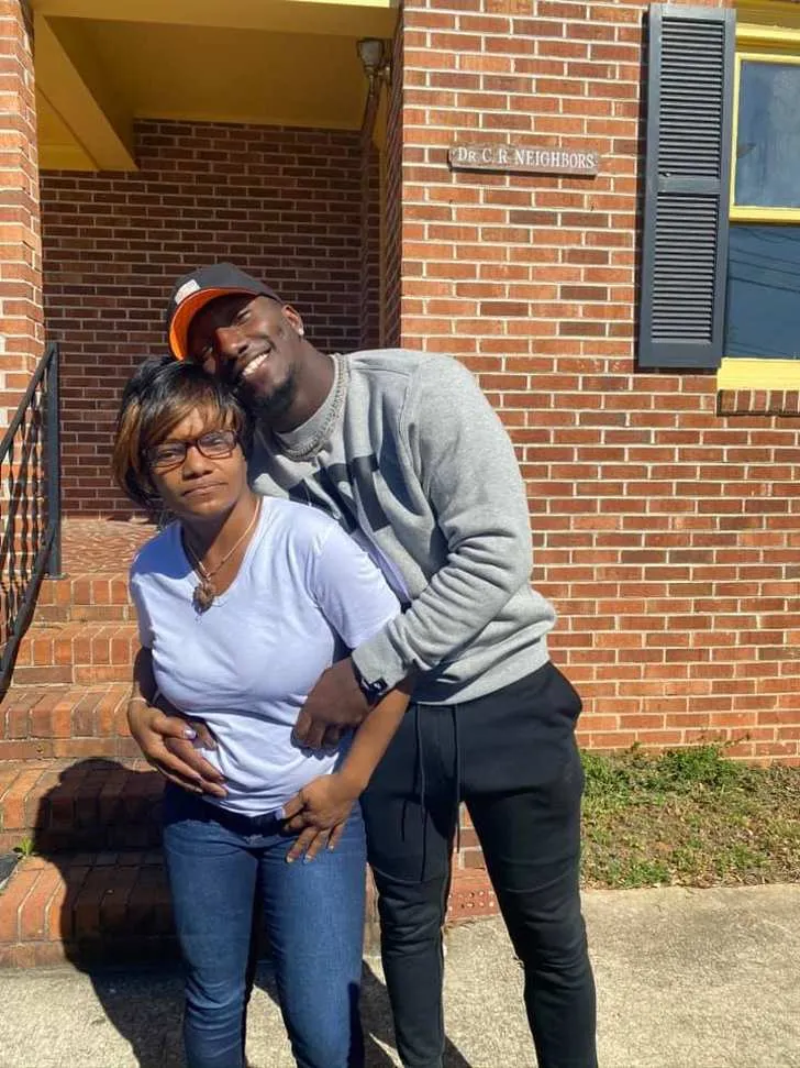 Deebo Samuel and his mother