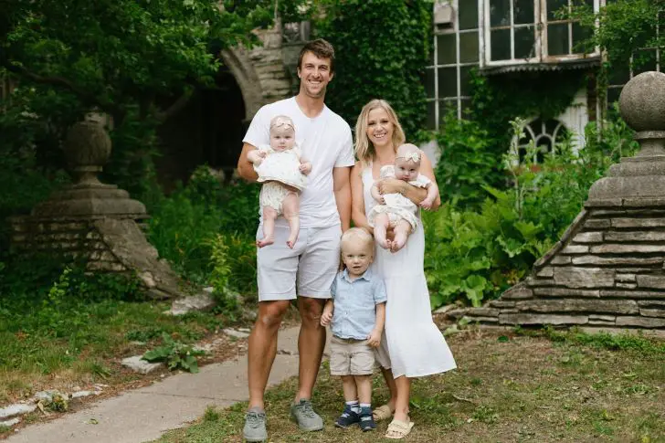 Trevor Siemian with his wife and three children