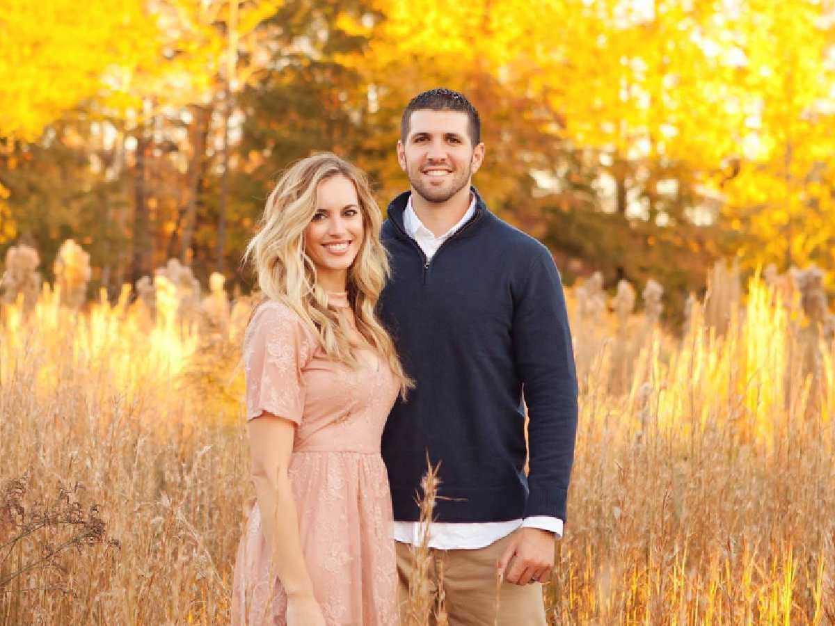 Graham Gano and his wife Brittany Gano at a photoshoot