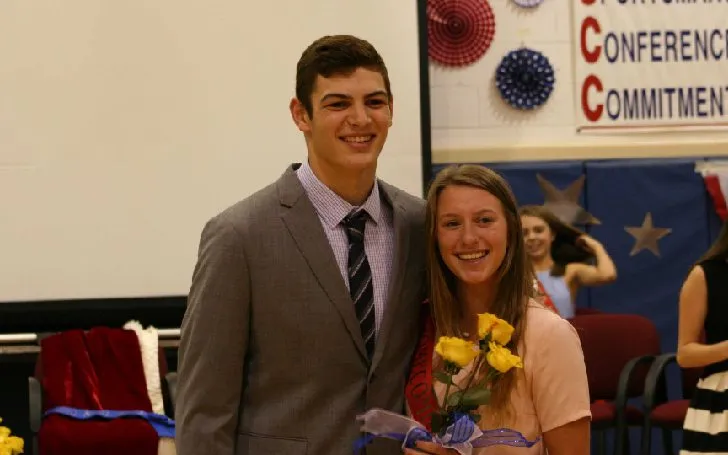 Cole Kmet and his girlfriend Emily Jarosz at their school homecoming