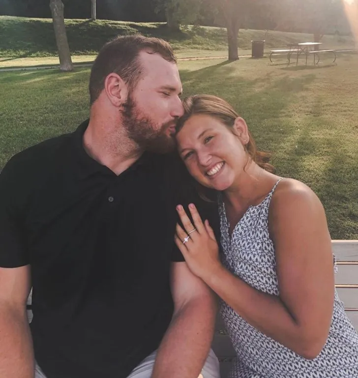 Frank Ragnow and Lucy Rogers' engagement.