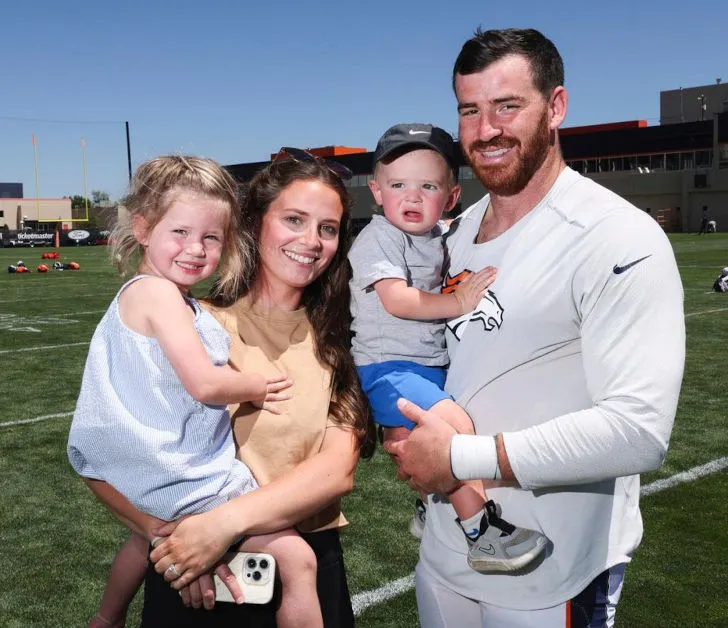 Josey Jewell with his wife and children.