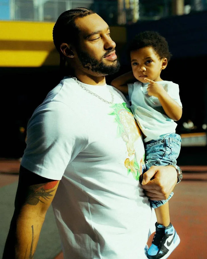 Montez Sweat with his son, Shiloh 