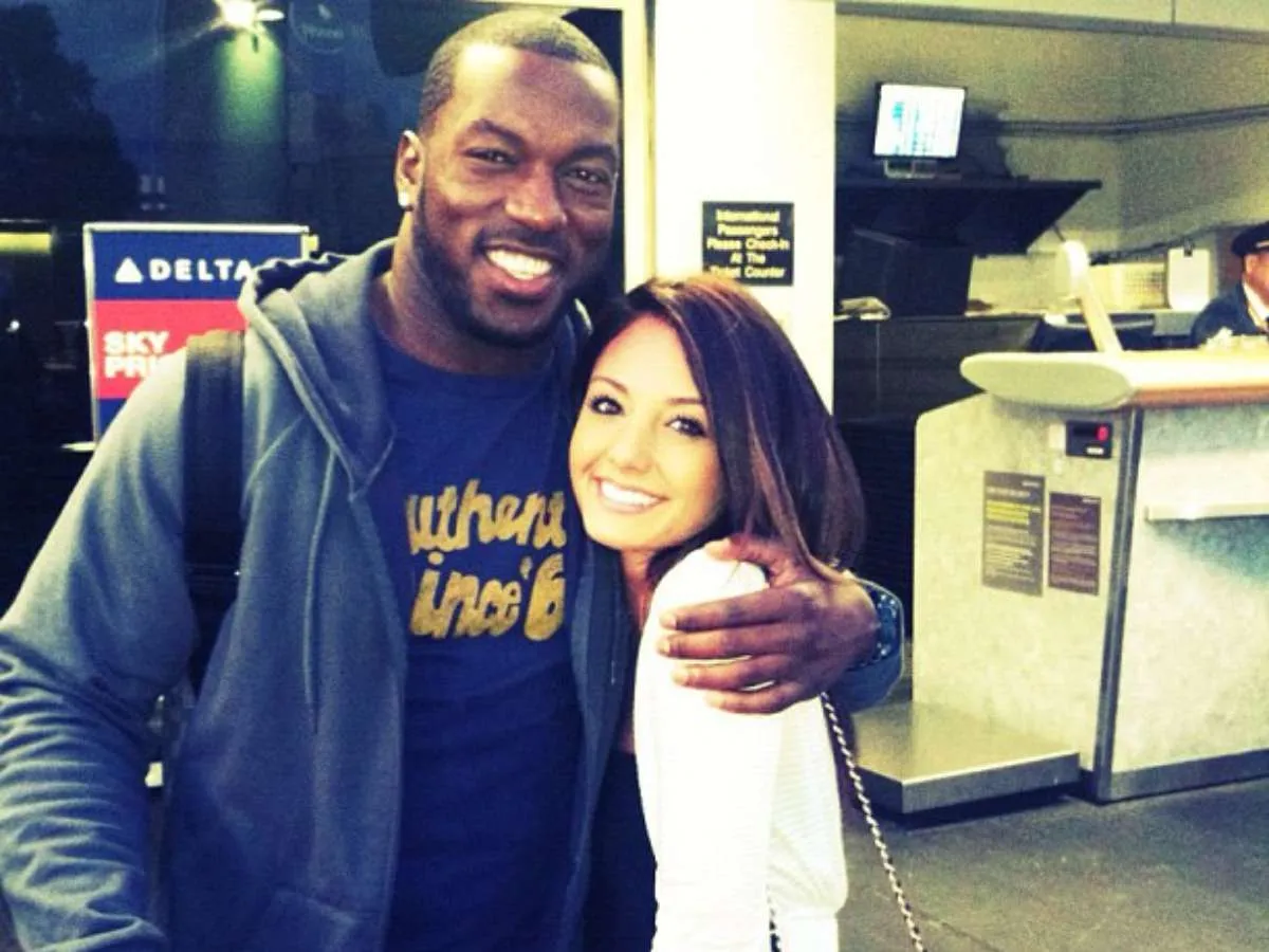 Patrick Willis' with his wife-to-be, Shenae Saifi