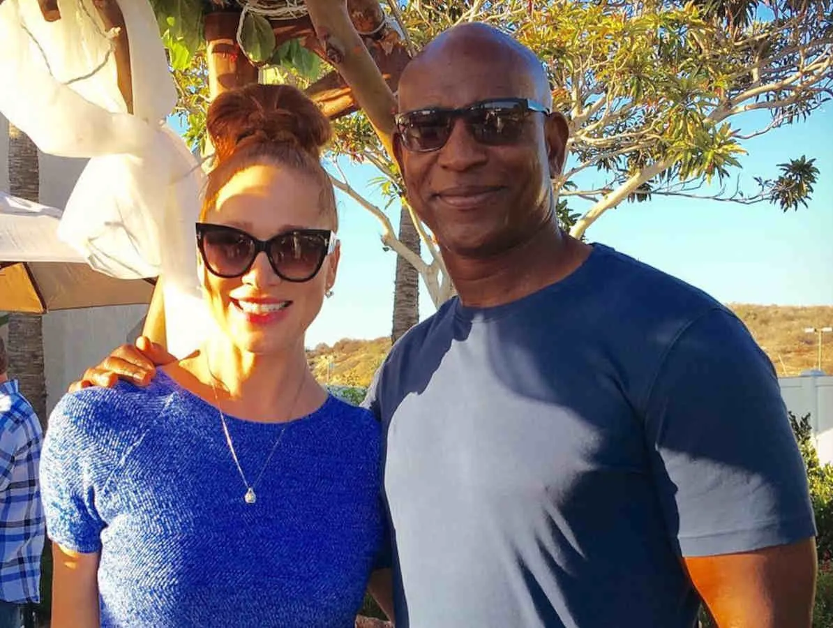 Penny Sutton with her partner, Eric Dickerson