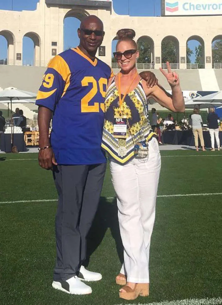 Penny Sutton with her partner, Eric Dickerson