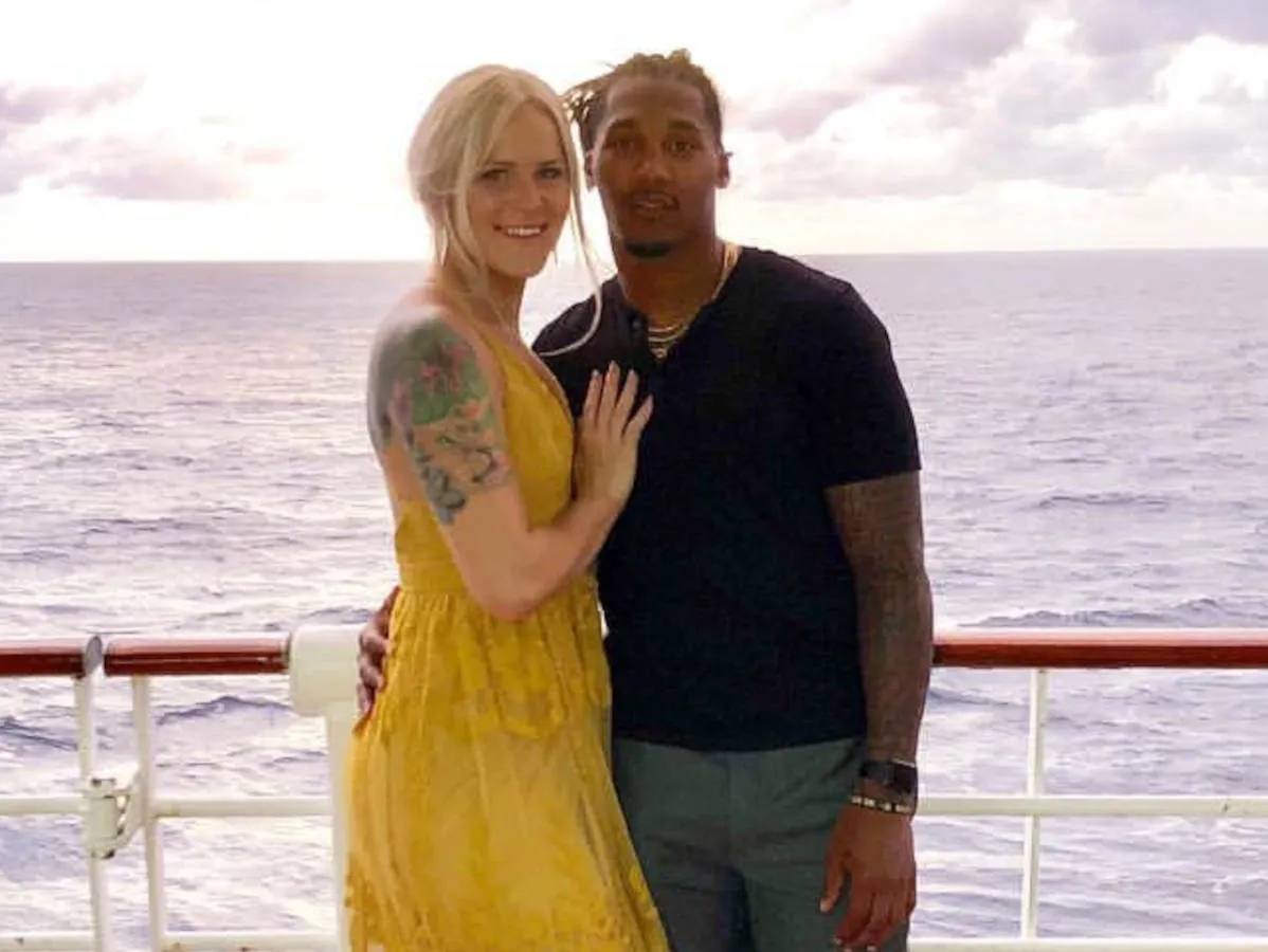 Rayshawn Jenkins with his soon-to-be wife, Emily Lillard.