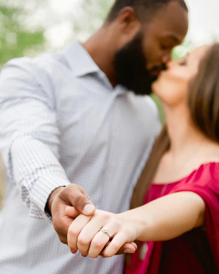 Samaje Perine and his girlfriend, Megan Haney on their engagement