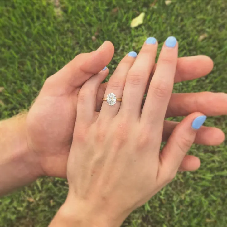 Alex and Lindsey Cooper engagement ring