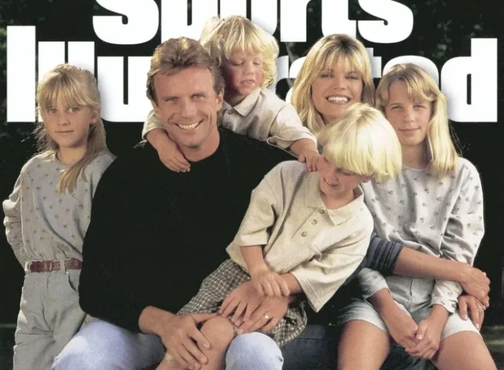 Alexandra with her parents and siblings in the Sports Illustrated page.