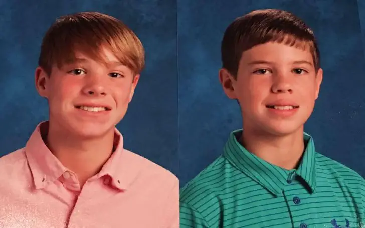Hayley Beane and Brandon Beane's sons Tyson and Wesley in their yearbook